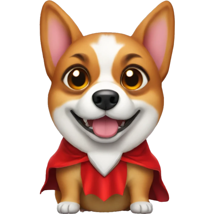 Corgi wearing devil costume emoji