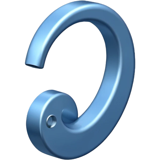 A blue hook in a circle emoji
