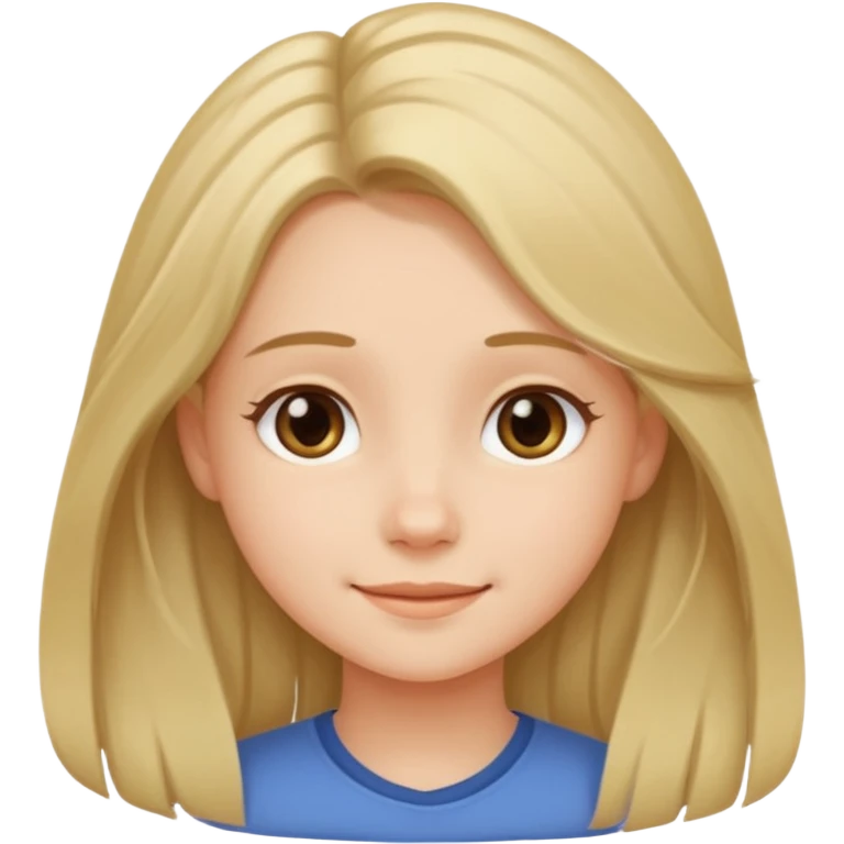 chica tranquila, cabello suelto emoji