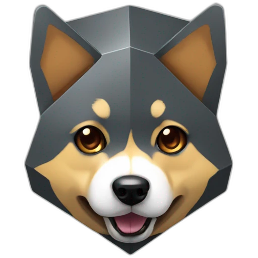 D20 Dice with Shiba Inu ears and nose emoji