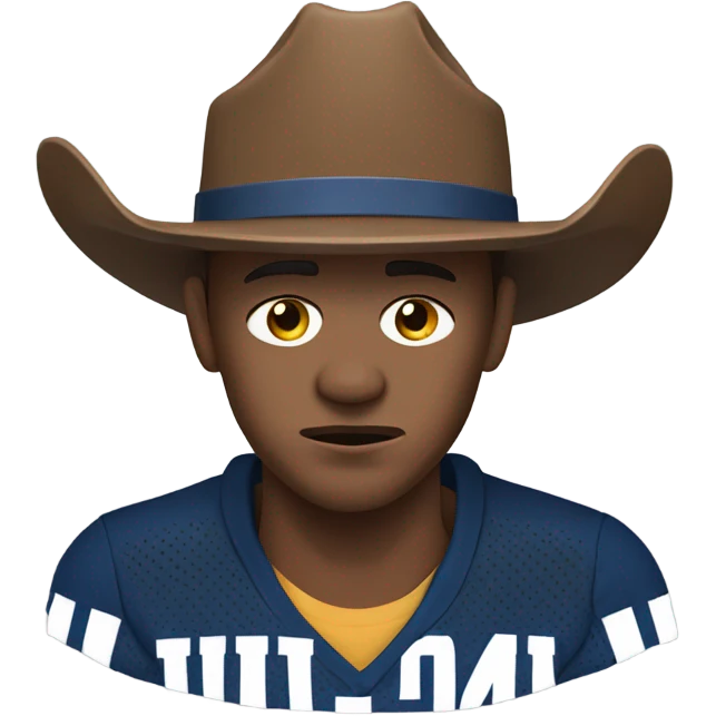 Cowboy fan crying  emoji