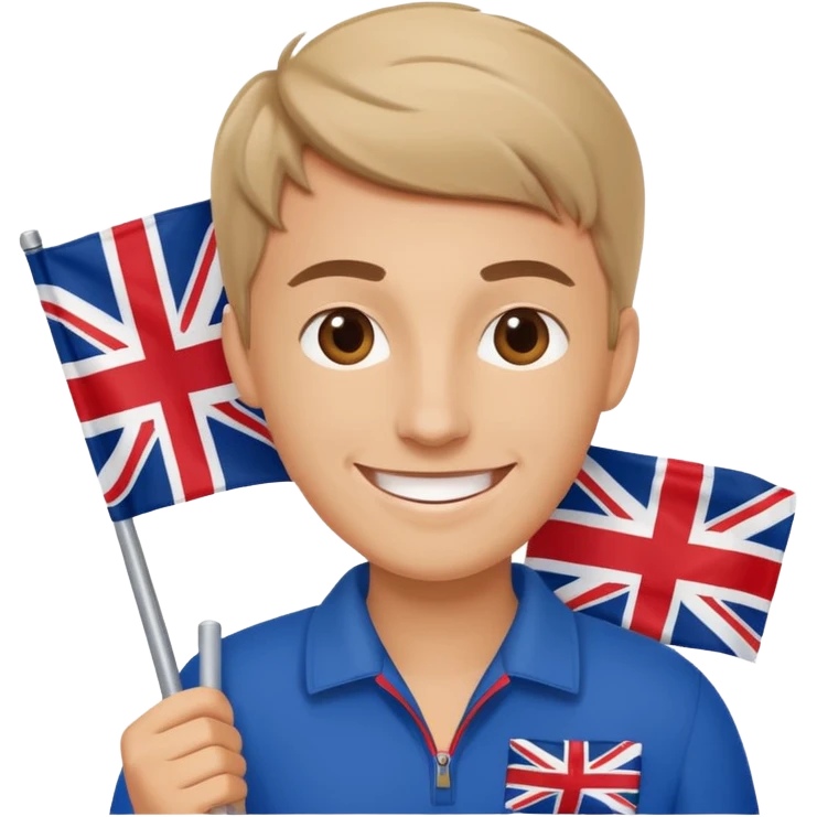 a tourist with an English flag emoji