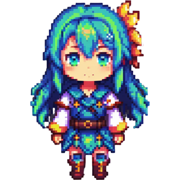 anime character with chibi proportions, bright colors emoji
