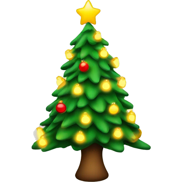 Christmas tree with lights emoji