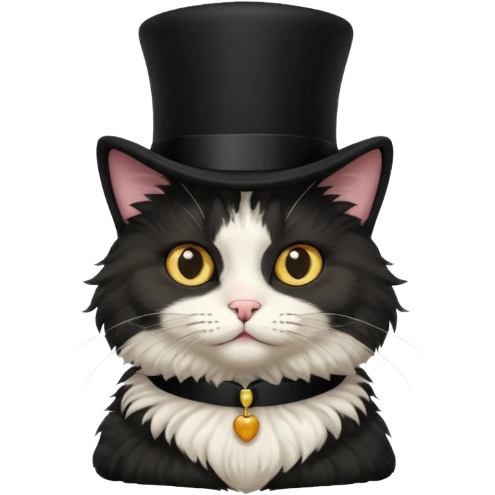 cat wearing a tophat emoji