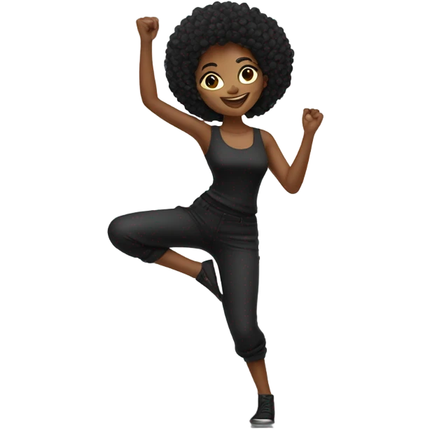 Black party girl emoji