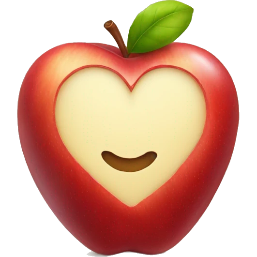 Heart apple emoji
