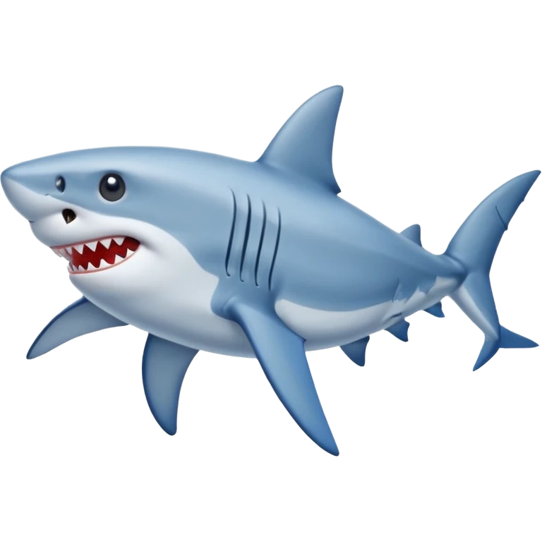 Shark with blue shoes on his fins emoji