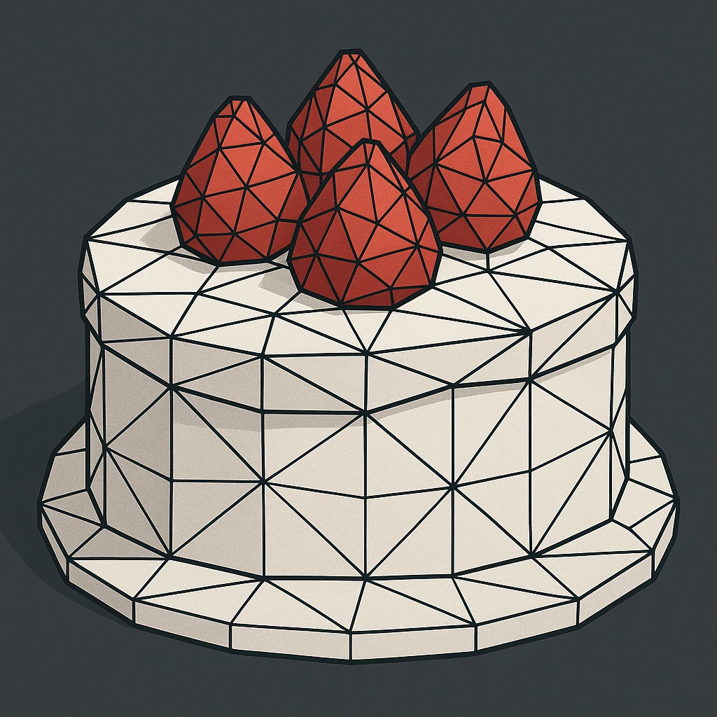 white cake with strawberries on top emoji