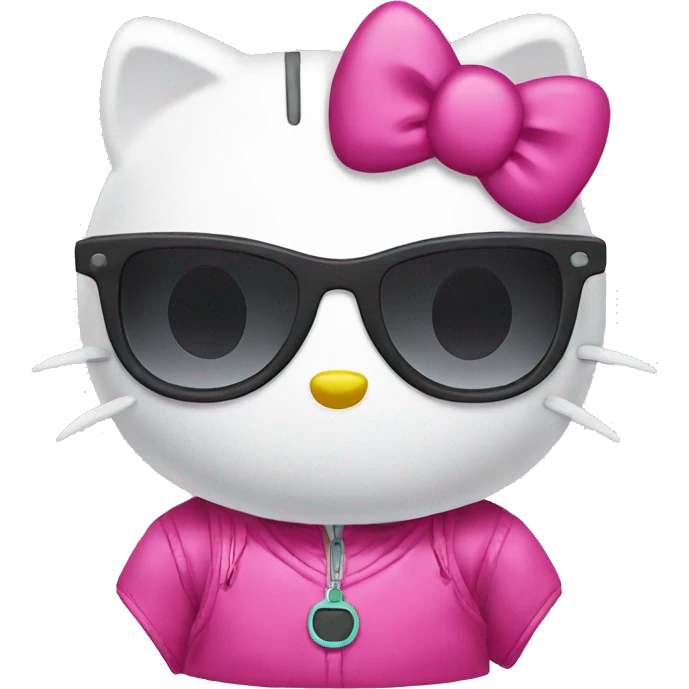 hello kitty with sunglasses  emoji