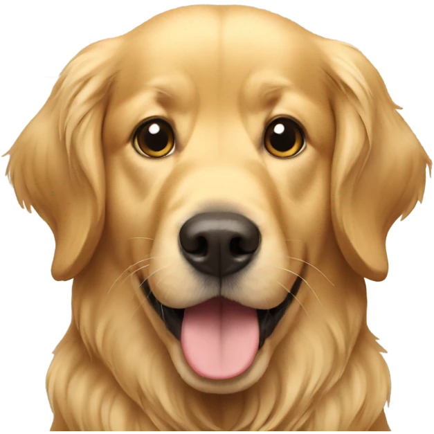 Golden retriever dog emoji