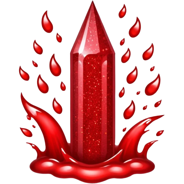 red glitter blood emoji