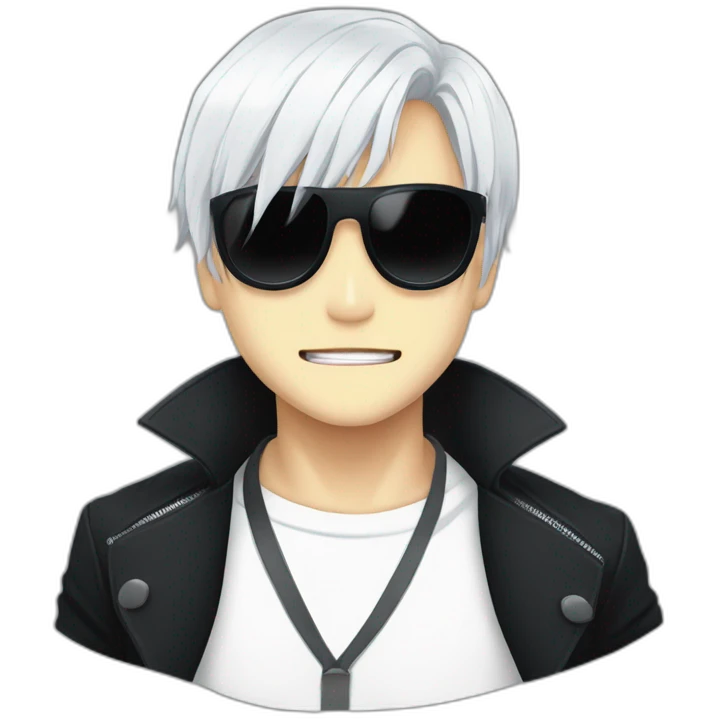 Ghoul ken kaneki from tokyo ghoul with black sunglasses emoji