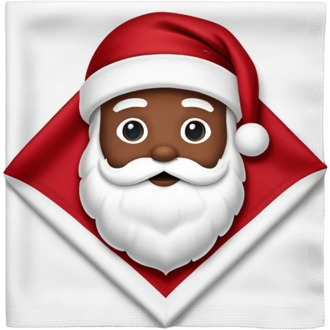 black santa napkin emoji