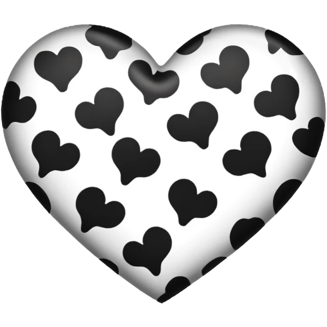 Cow print heart emoji