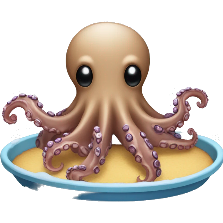 baking octopus in winter emoji