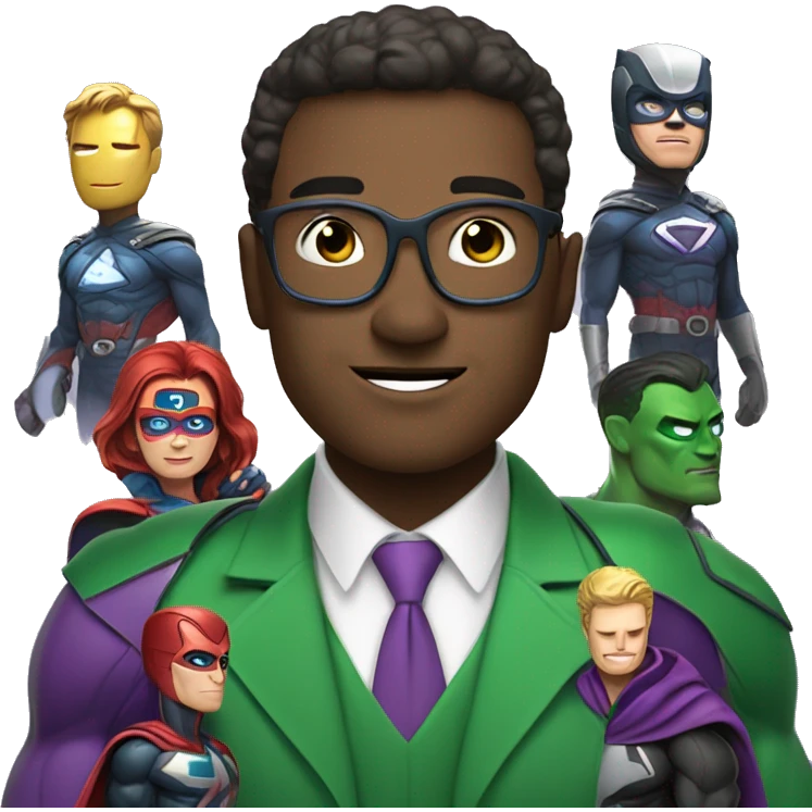 CISO in green/purple branding looks happy with the superheroes of Wortell (W letter) that takes his worries away emoji