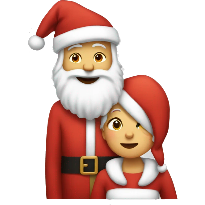 your mom and Santa kissing emoji