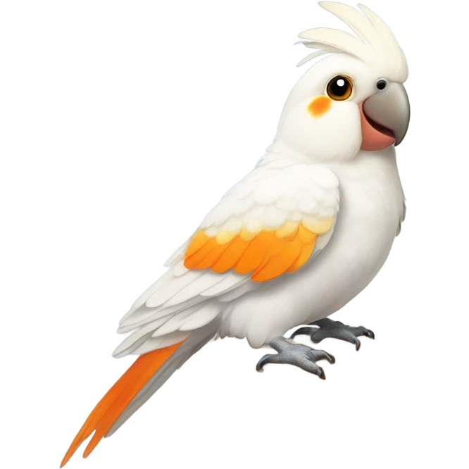 White cockatiel rocker emoji