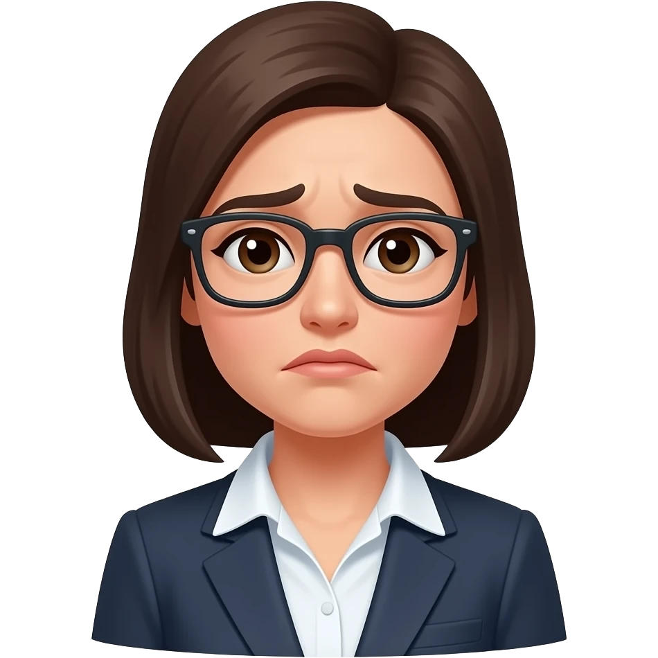 절망하는 여자 회사원 emoji