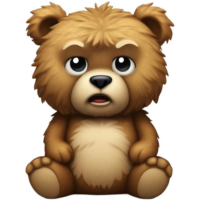 Angry Teddy bear emoji