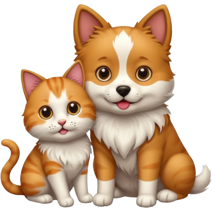 Dog with a cat emoji