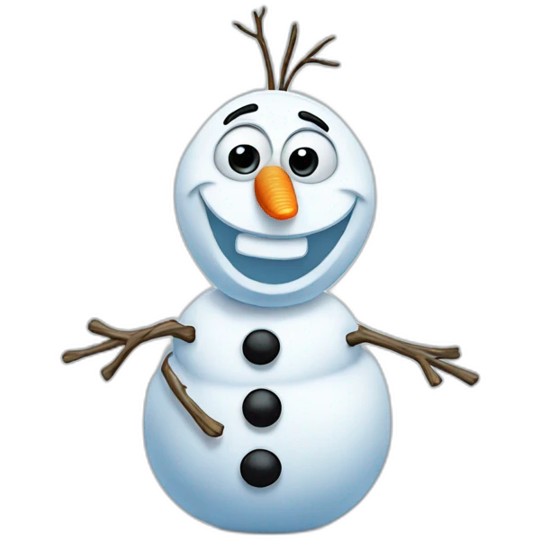 olaf snowman, frozen, sad emoji