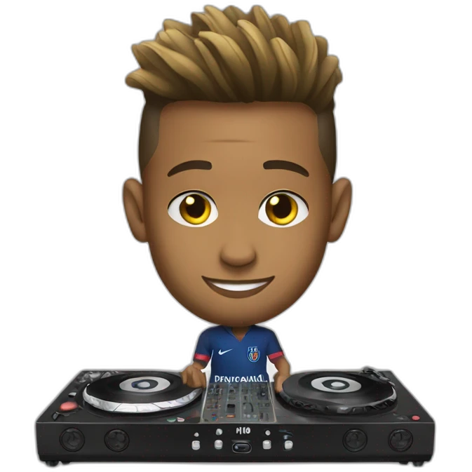 neymar playing dj emoji