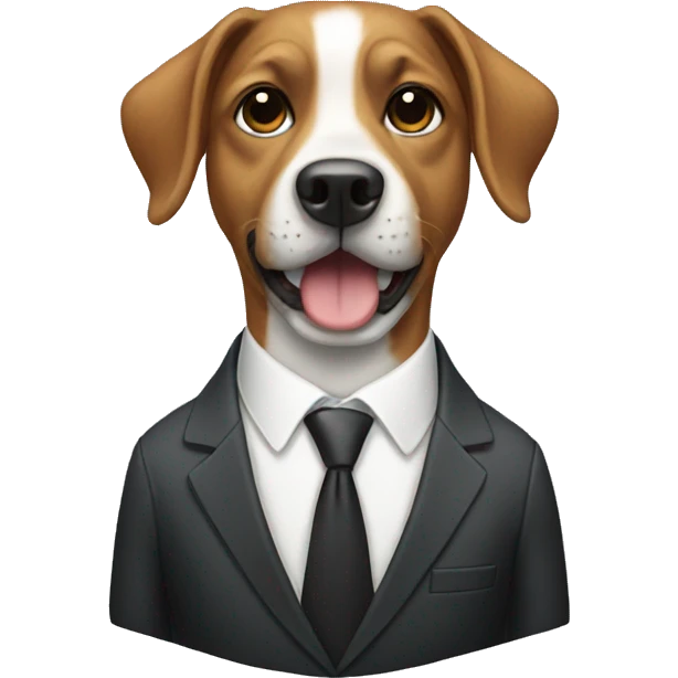Dog with suit on emoji