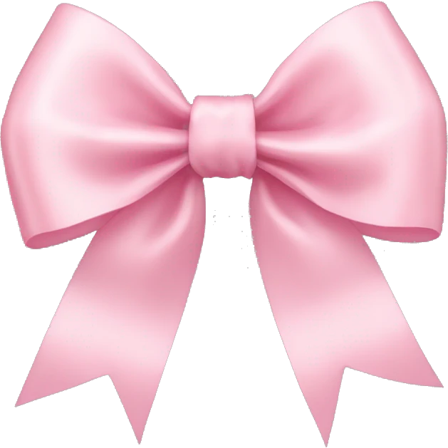 light pink ribbon bow emoji