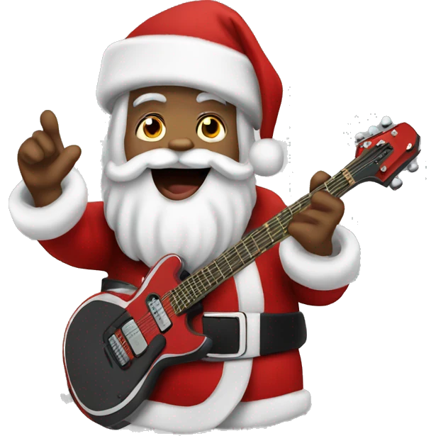 Rock Fan Santa Claus emoji