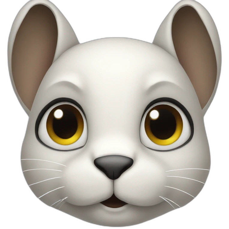lapin avec les contours de yeux noir emoji