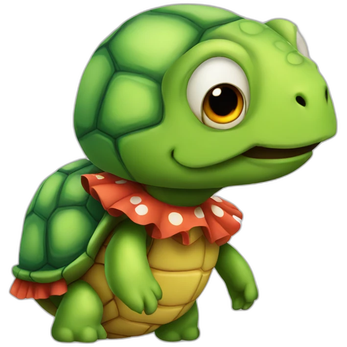 a turtle with a clown face emoji