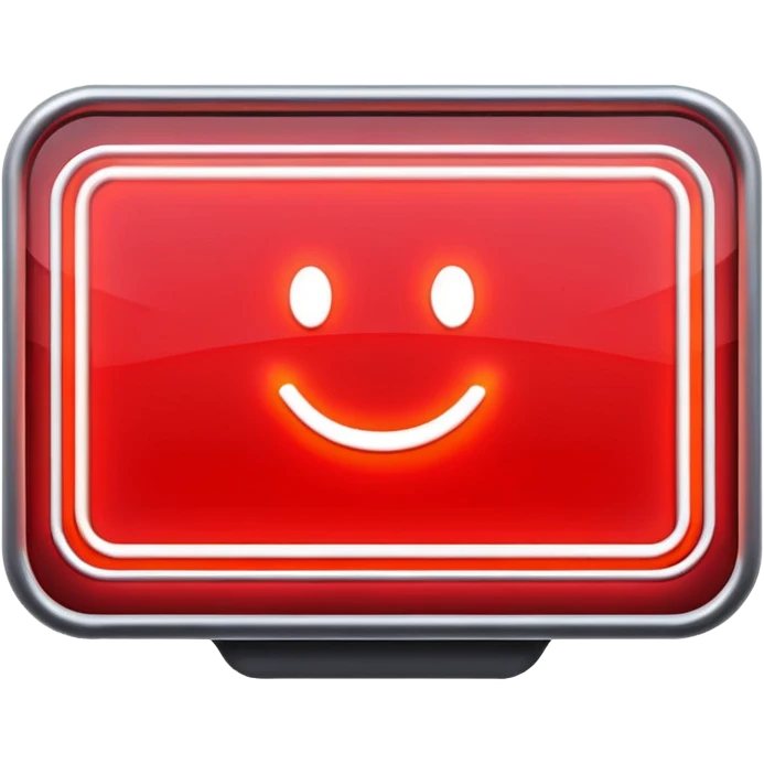 Neon Billboard + red product ad + glow reflection emoji