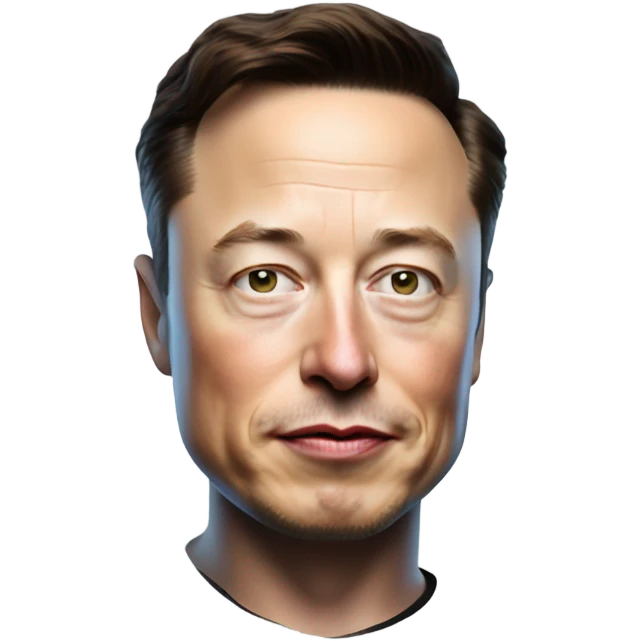 Elon Musk's three-quarters bust
 emoji