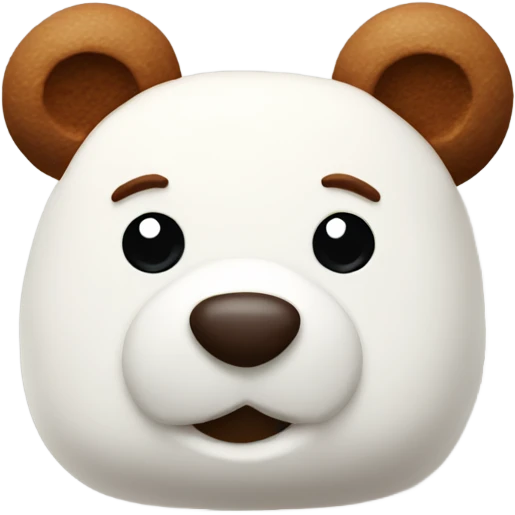 Bear-shaped marshmallows white  emoji