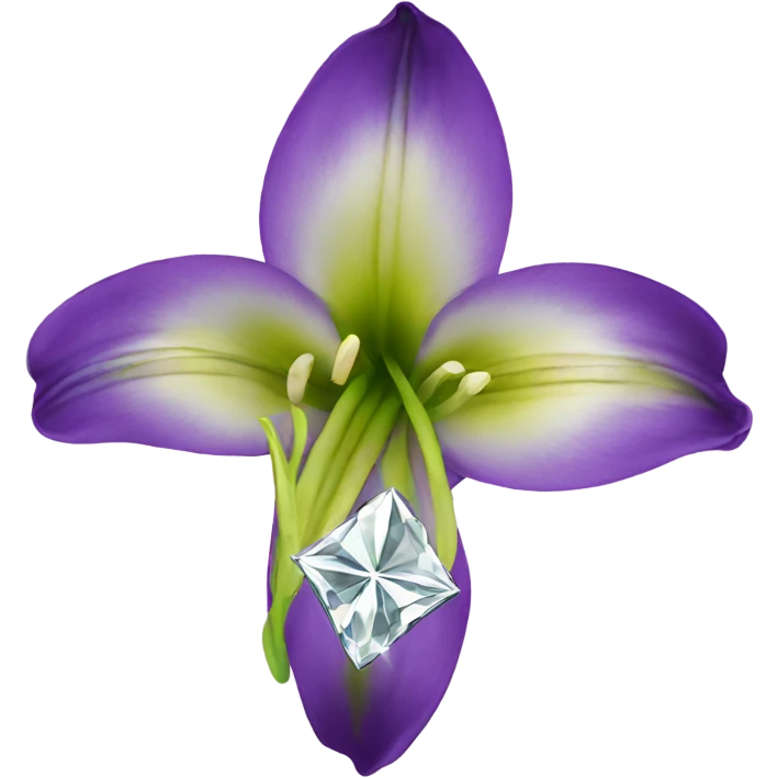 Lily with diamonds on it  emoji
