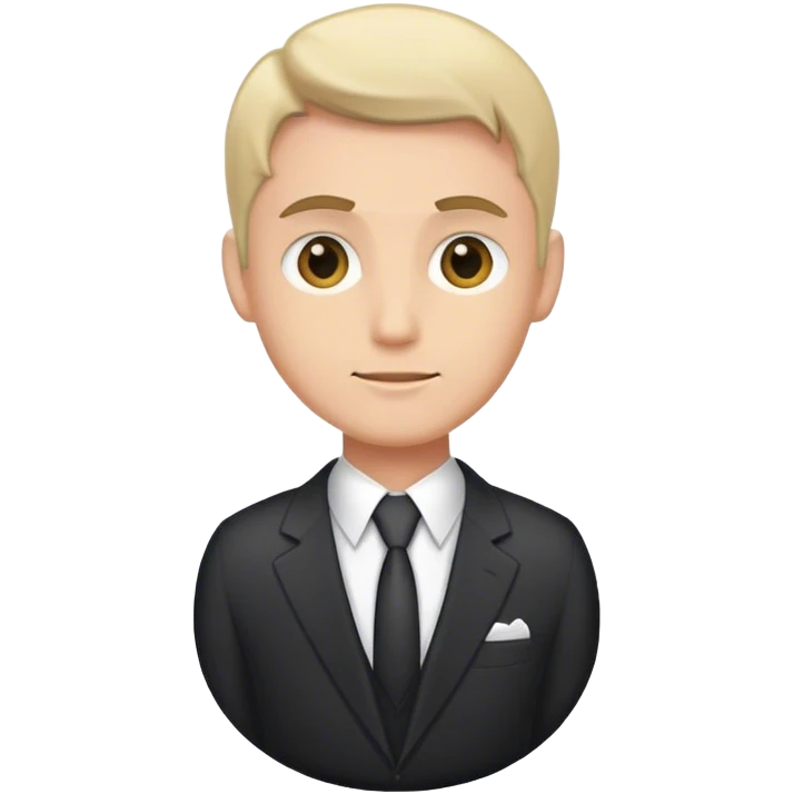 Photorealistic Putin stands in a suit emoji