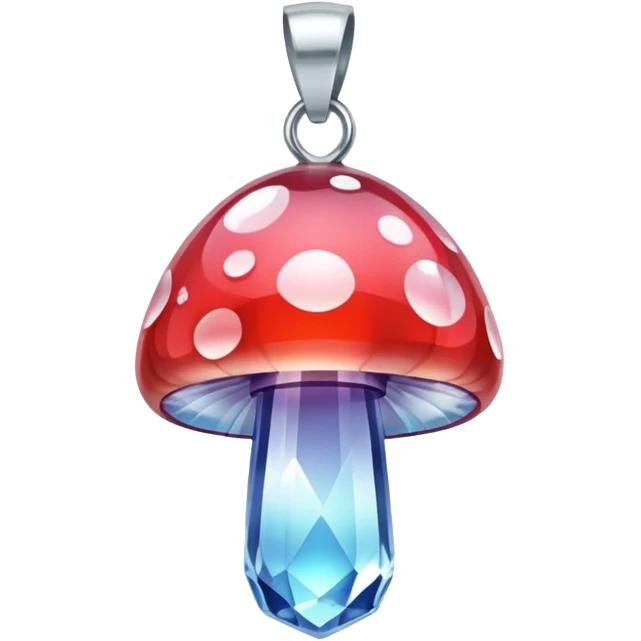 Mushroom shaped Crystal pendant emoji