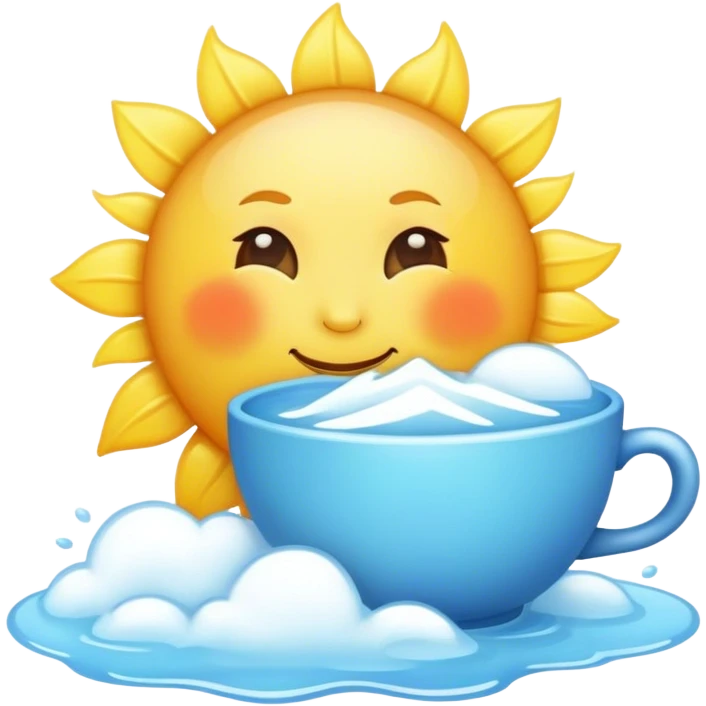Good morning with sun emoji
