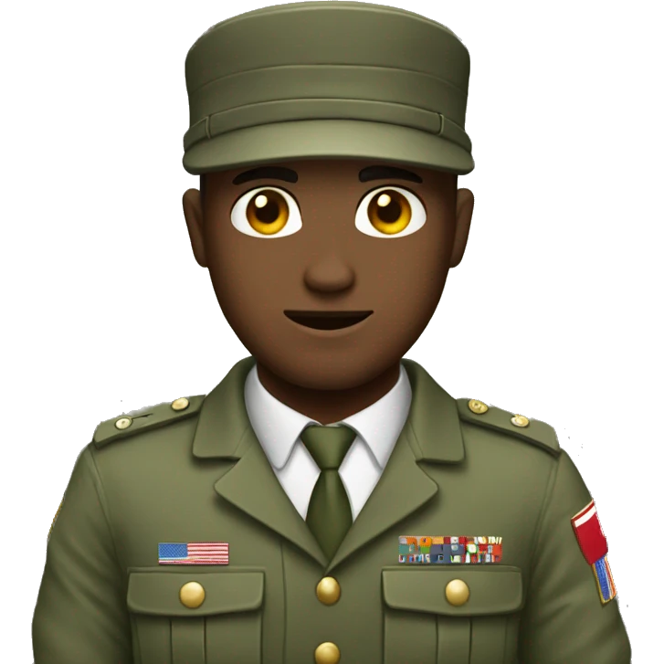 army guy on the Iphone emoji