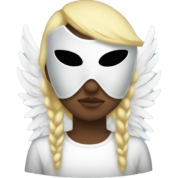 masked angel emoji
