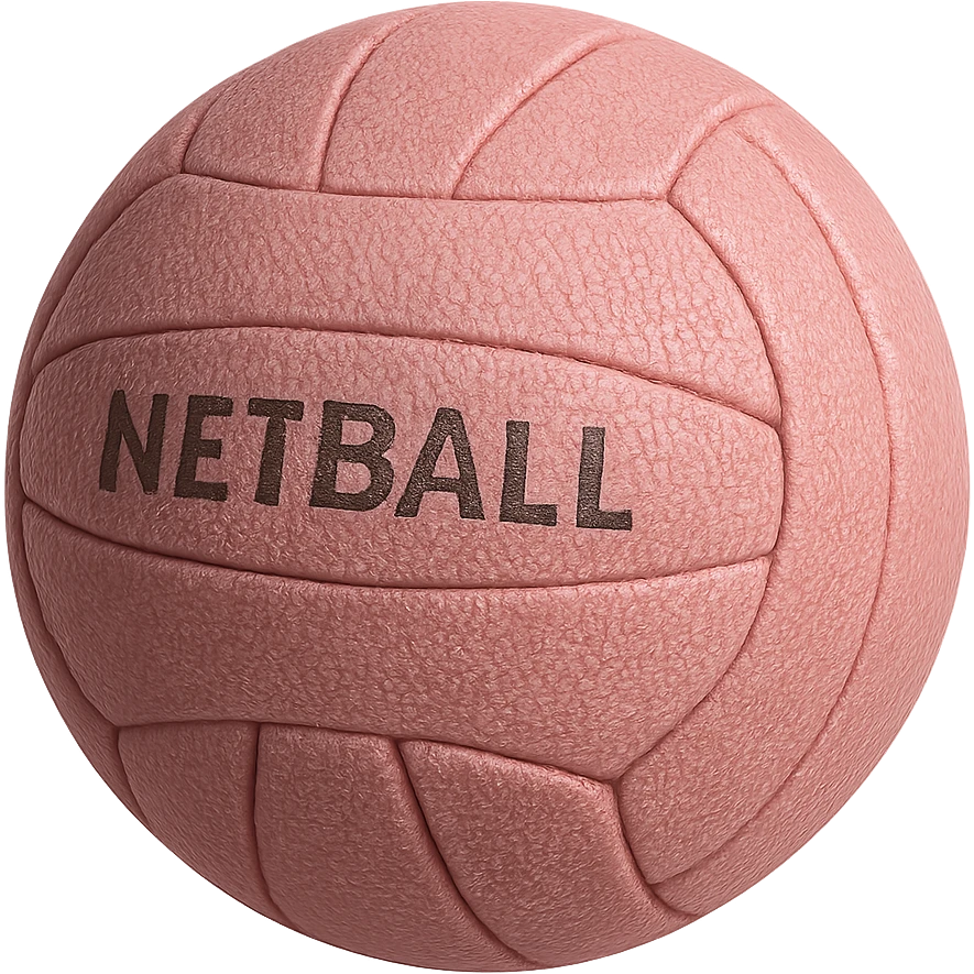 a pink netball, realistic texture emoji