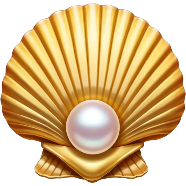 OpenSea gold shell with pearl emoji
