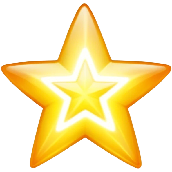 A dynamic cartoon star with motion blur and a glowing aura, giving the impression of fast movement or leveling up. The design is fun and energetic emoji
