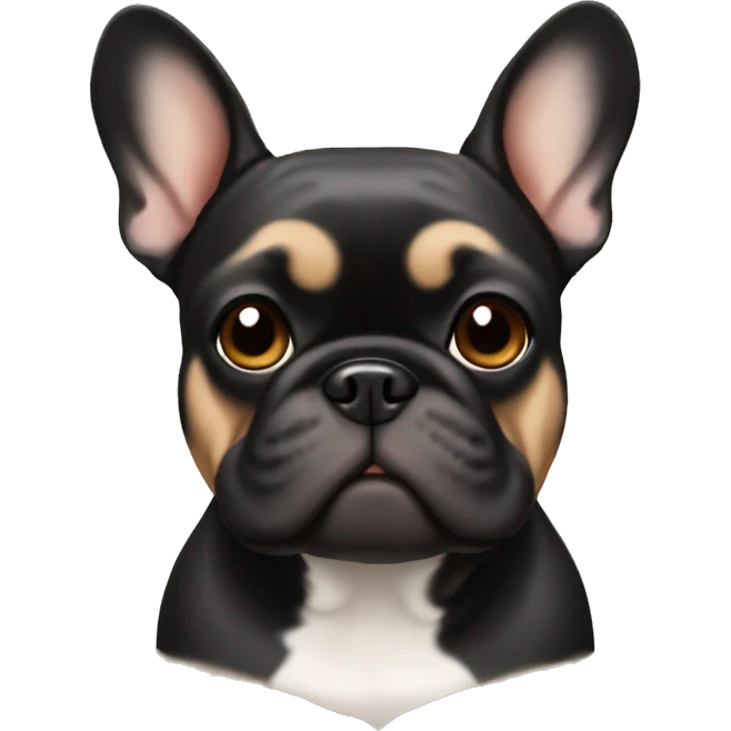 French bulldog black tan  emoji