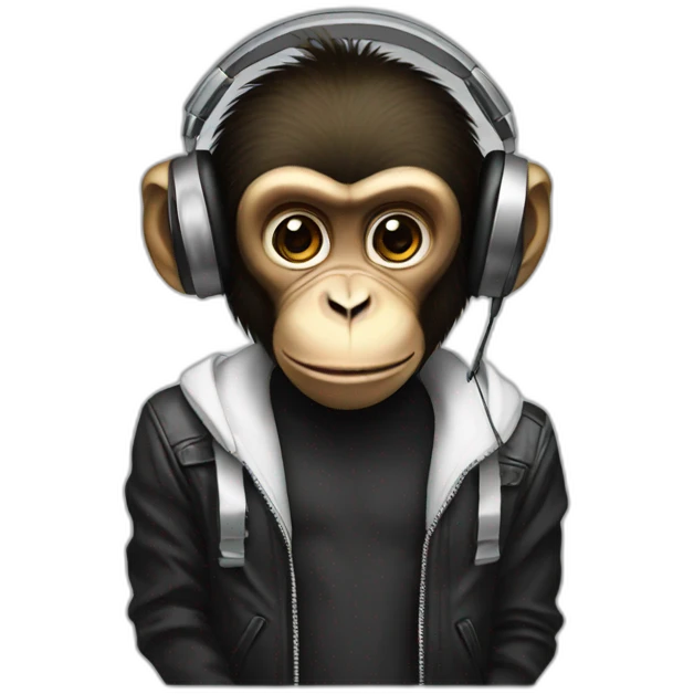 Dj monkey emoji