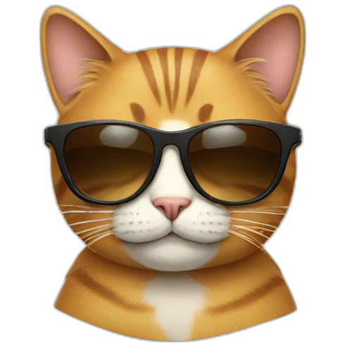 Cat with sunglasses emoji