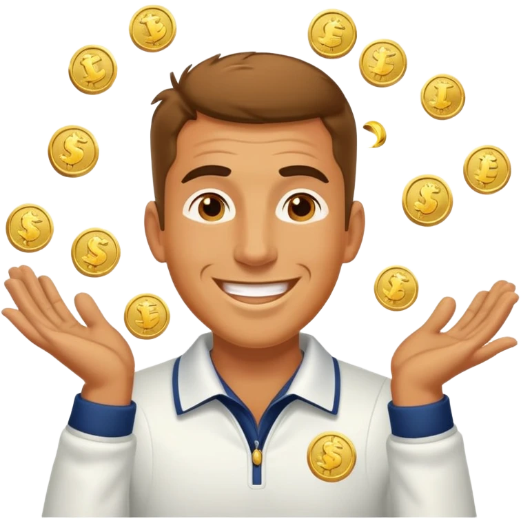 Тренер счастливый от падения денег на него emoji