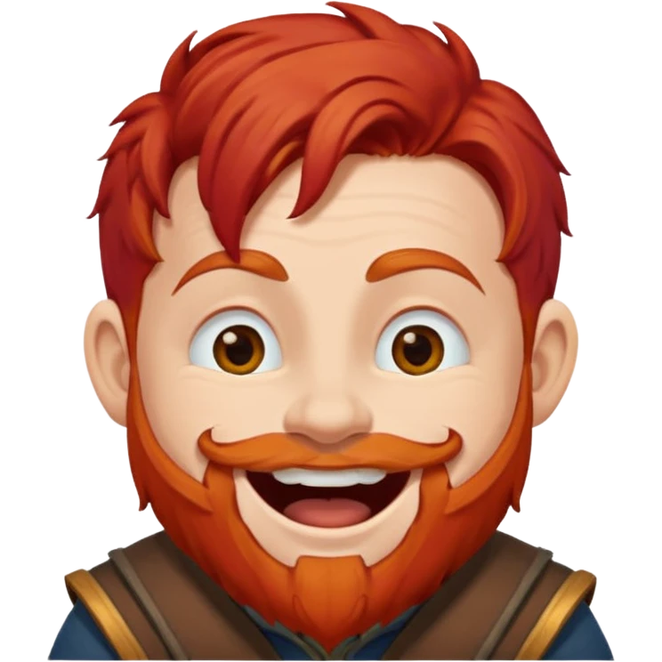 Ein zwerg mit roten Haaren der lacht emoji